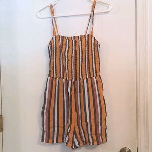 GARAGE yellow striped romper